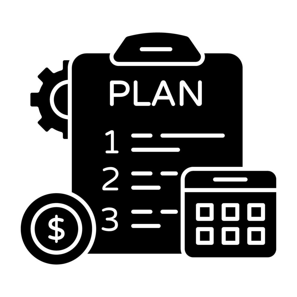 uma glifo Projeto ícone do Forma de pagamento plano vetor