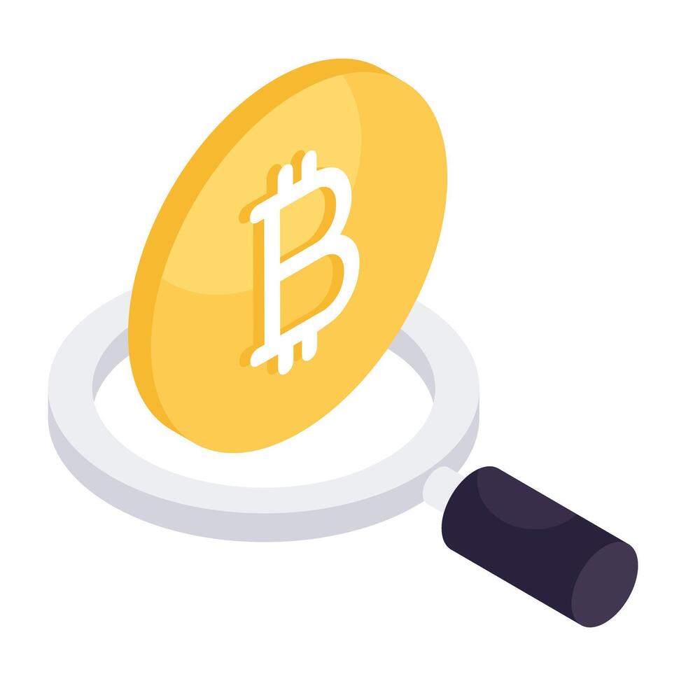 a ícone Projeto do bitcoin isolado em branco fundo vetor