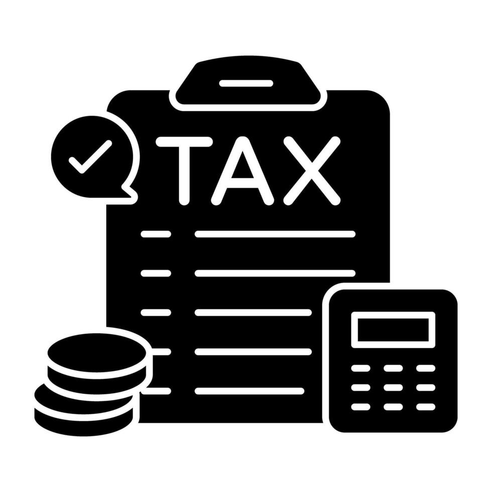 moderno Projeto ícone do imposto papel vetor