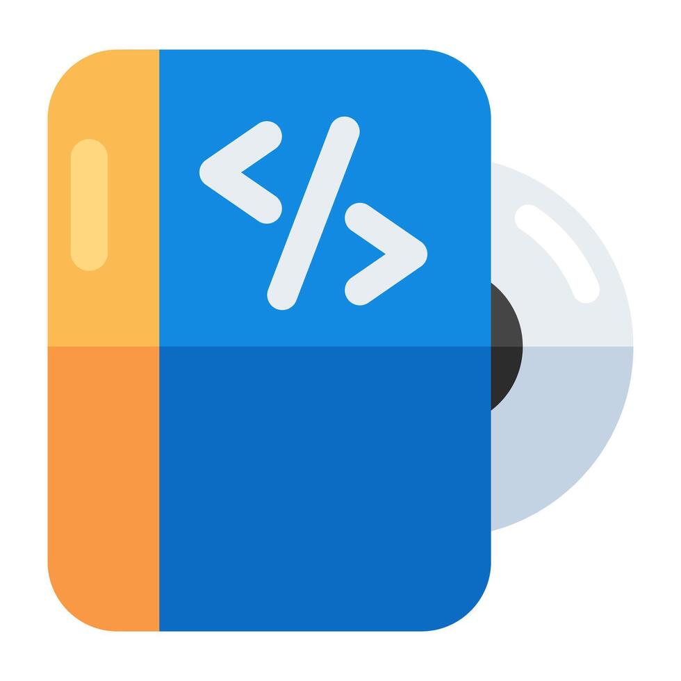 moderno Projeto ícone do codificação livro vetor