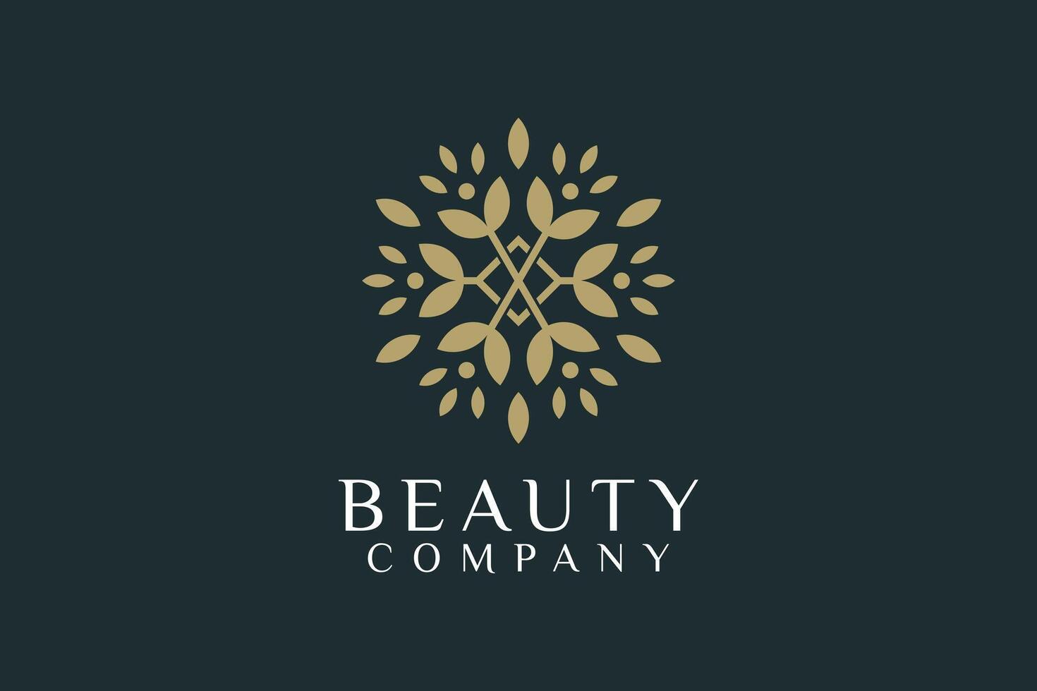 beleza logotipo Projeto com natureza moderno estilo parte 1 vetor