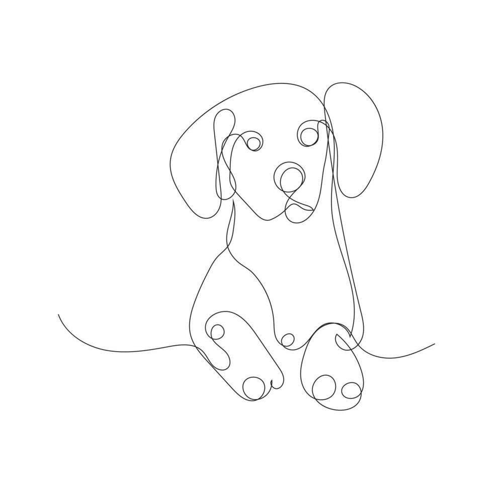 cachorro 1 linha arte logotipo Projeto ícone vetor