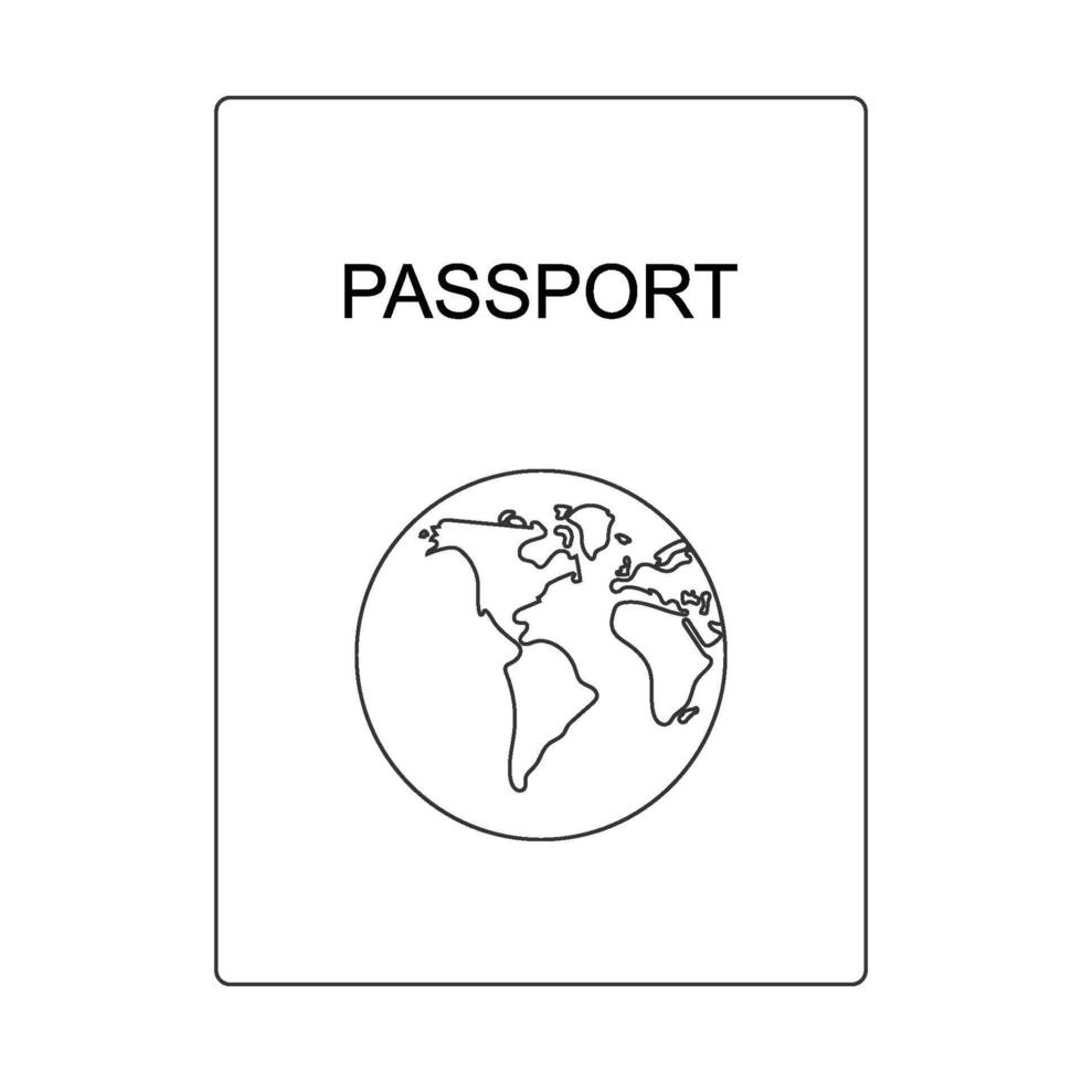 vetor de ícone de passaporte