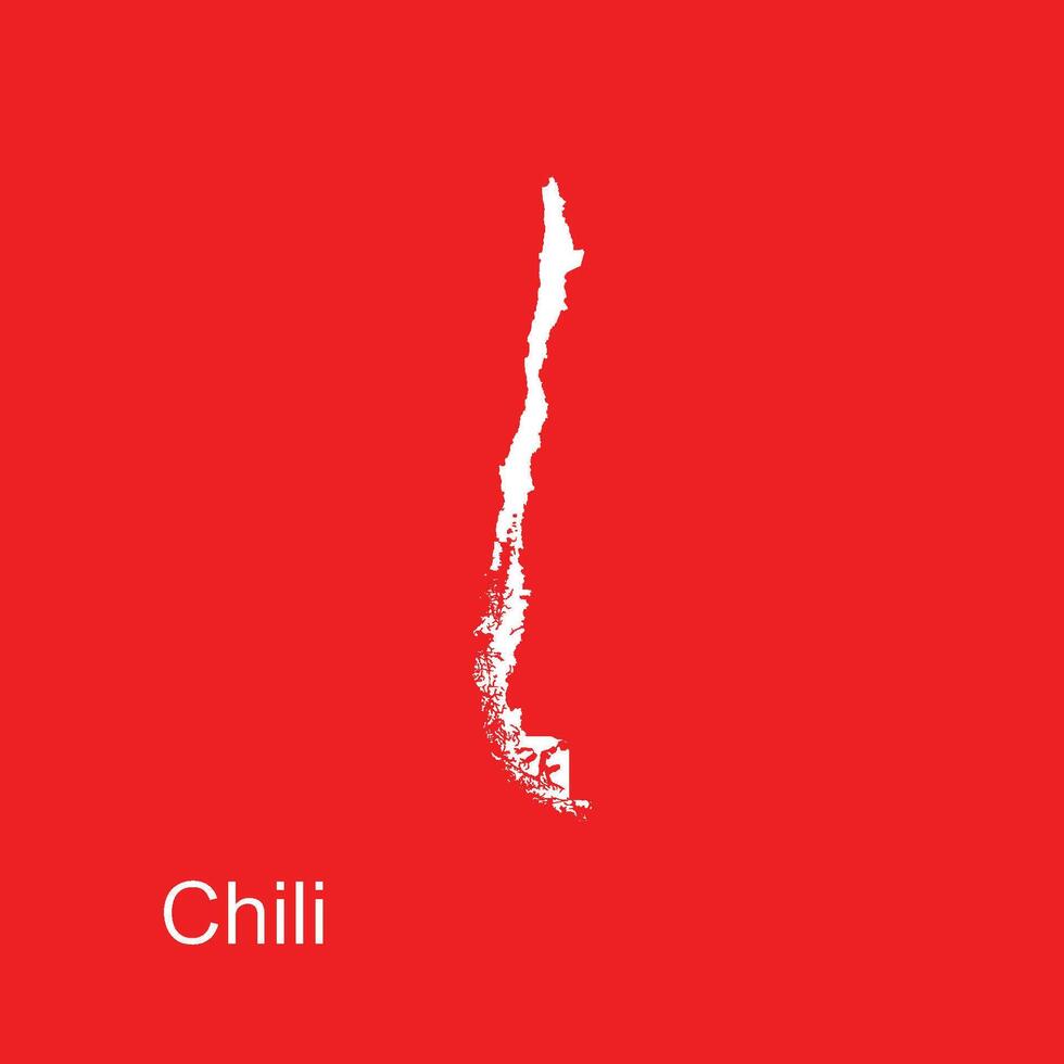 Chile mapa ícone vetor ilustração Projeto