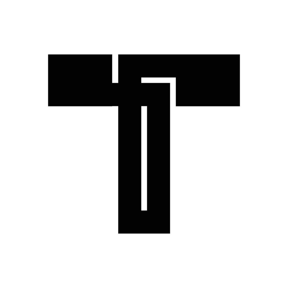 vetor de logotipo da letra t
