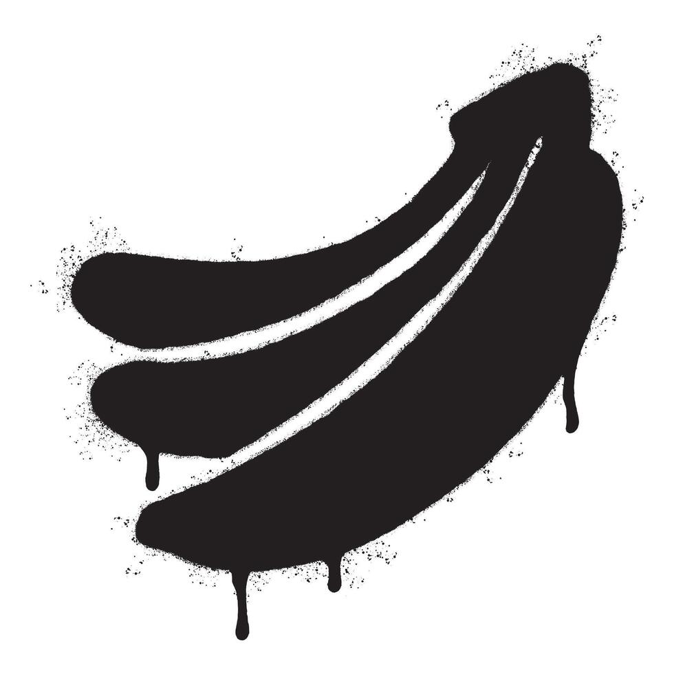 spray pintado grafite banana ícone pulverizado isolado com uma branco fundo. vetor
