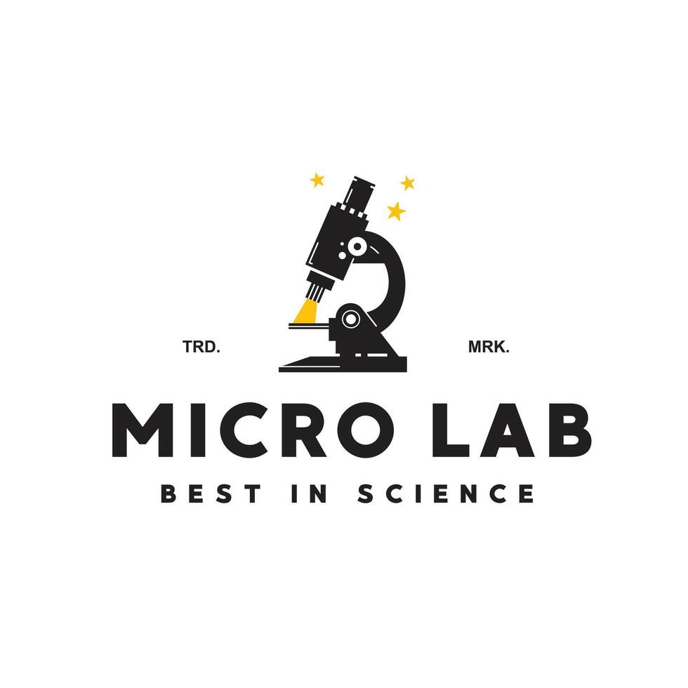 vetor ilustração do microscópio logotipo ícone para Ciência e tecnologia