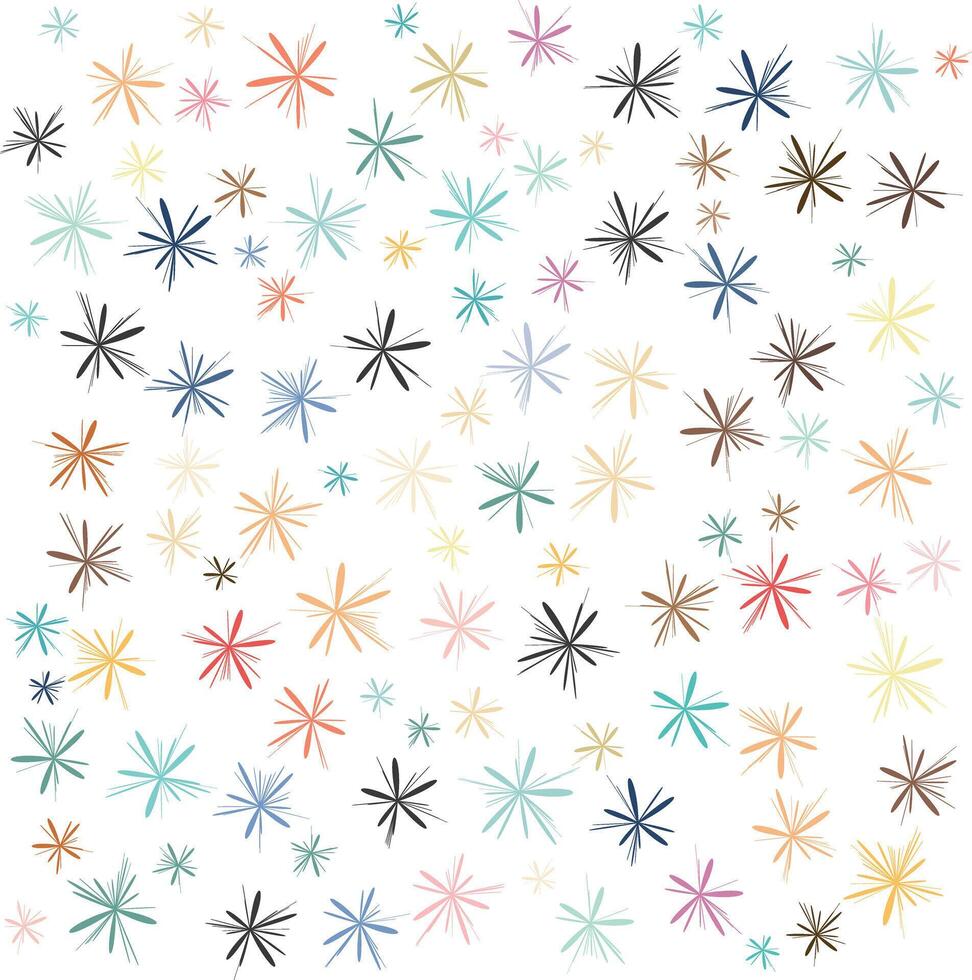 estrelas padronizar com multicolorido isolado em branco fundo vetor ilustração