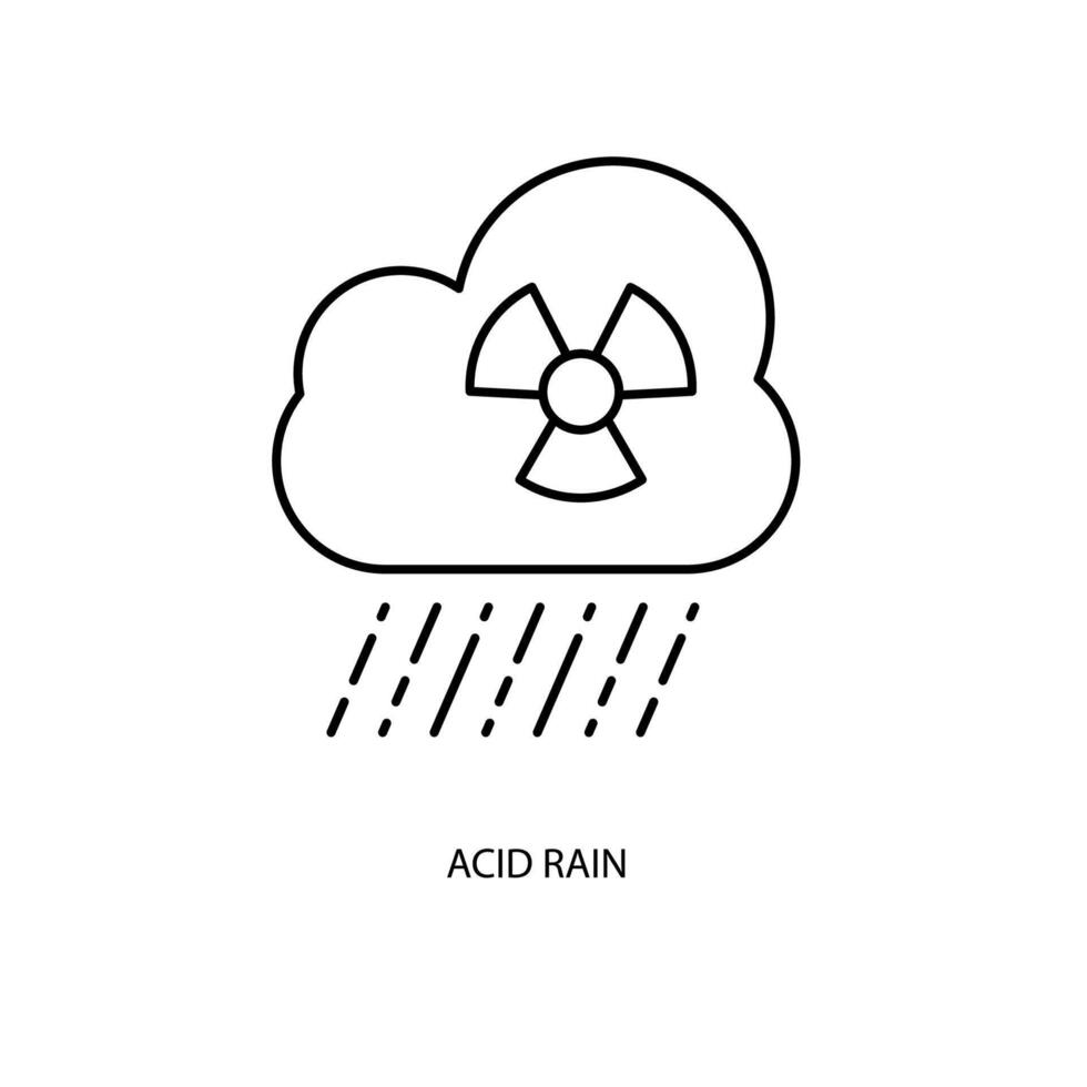 ácido chuva conceito linha ícone. simples elemento ilustração. ácido chuva conceito esboço símbolo Projeto. vetor