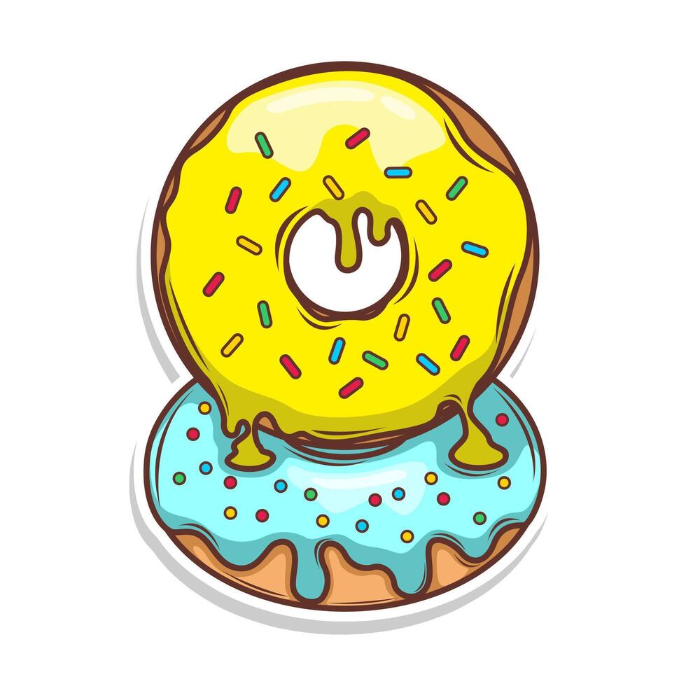 delicioso rosquinha vetor mão desenhar ilustração