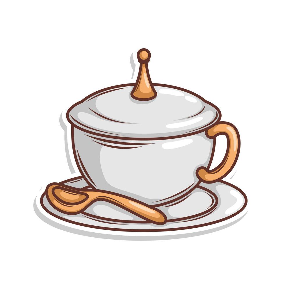 café beber dentro copo ilustração vetor
