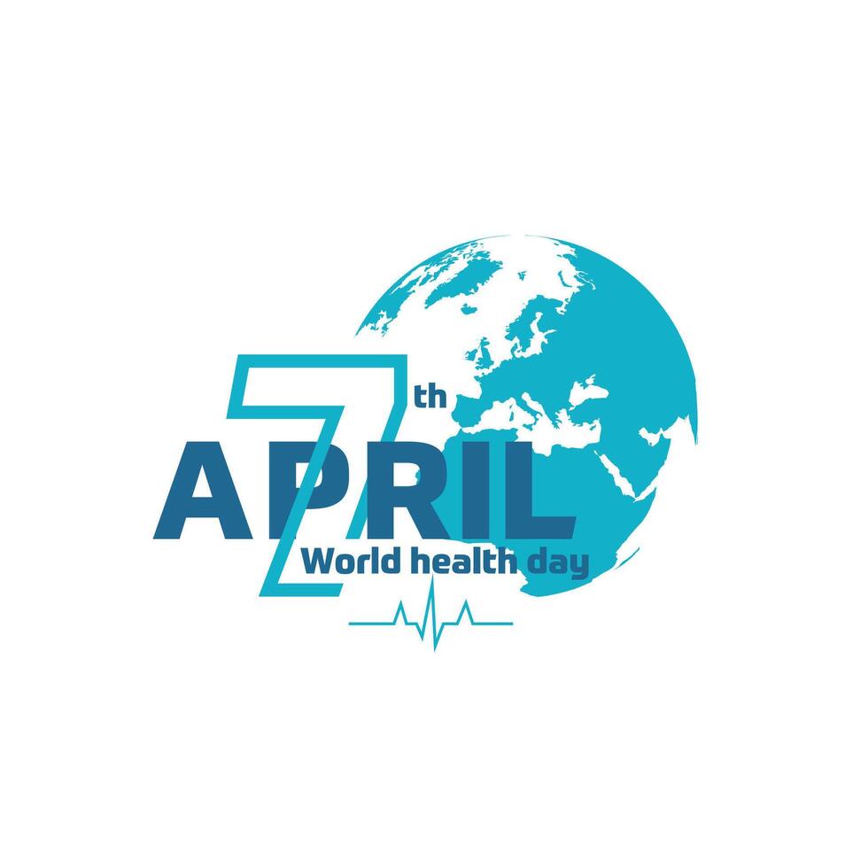 mundo saúde dia logotipo Projeto modelo vetor