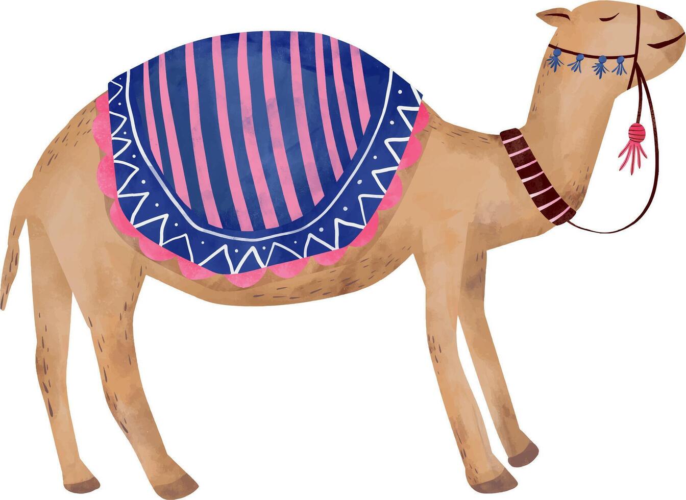 camelo aguarela vetor ilustração