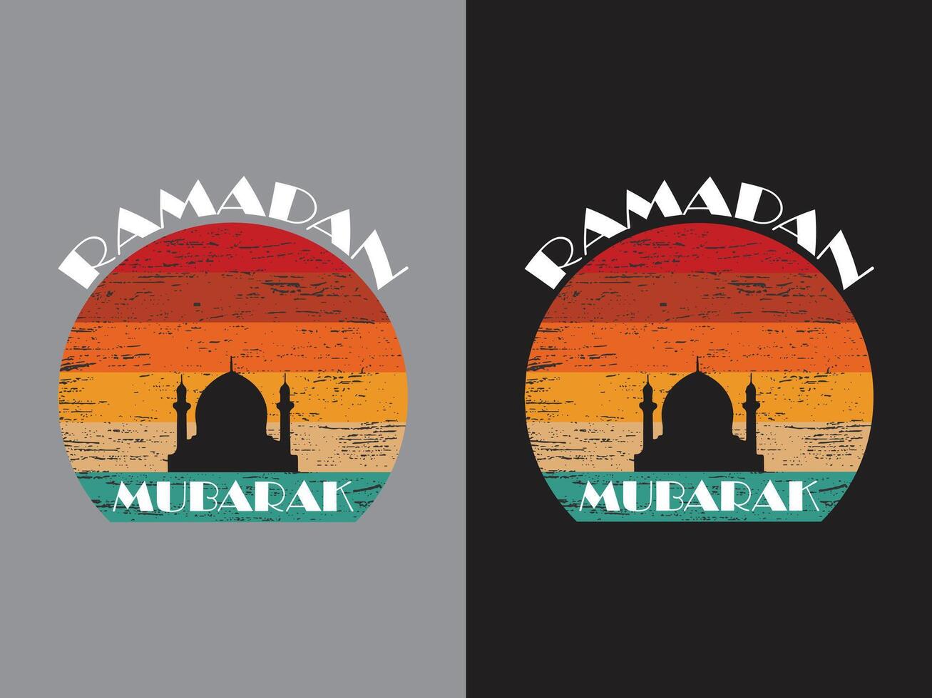 Ramadã Mubarak t camisa Projeto vetor modelo