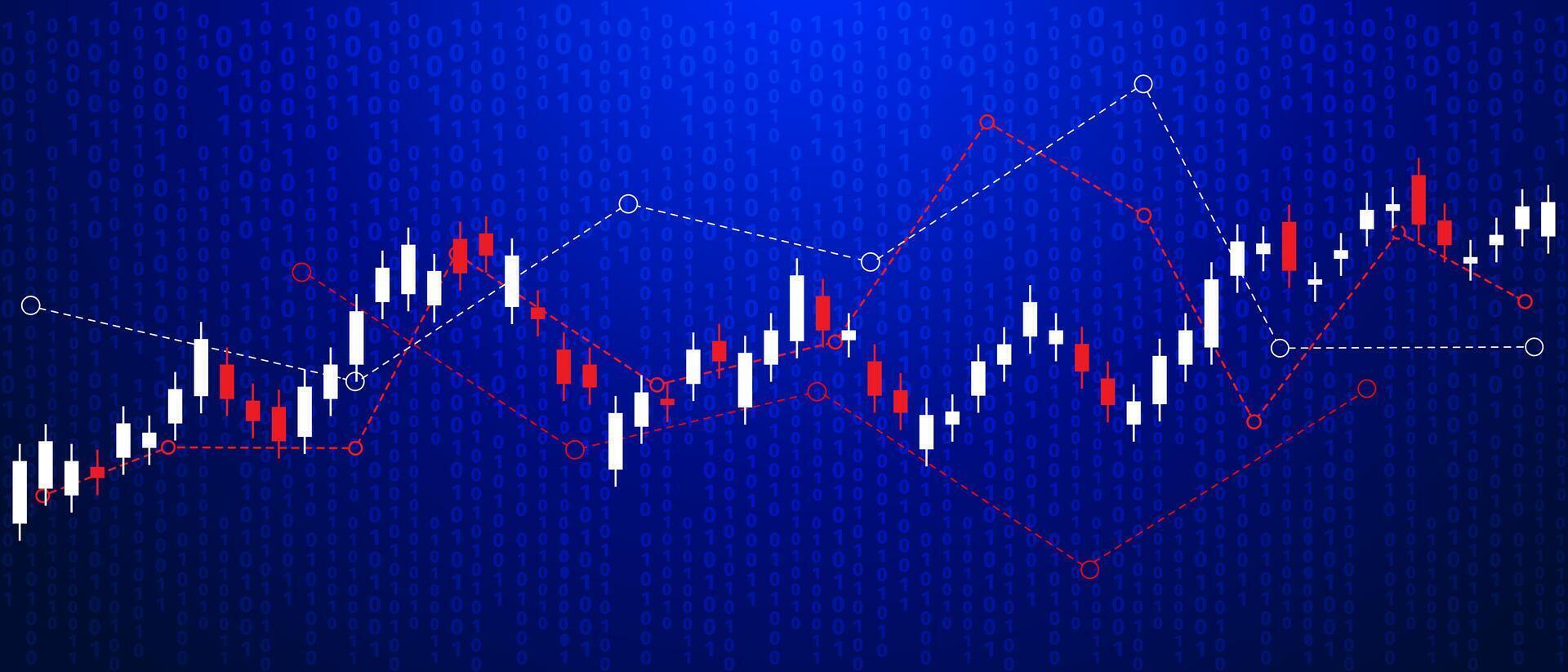 branco e vermelho castiçais com linha indicador dentro azul fundo bandeira vetor