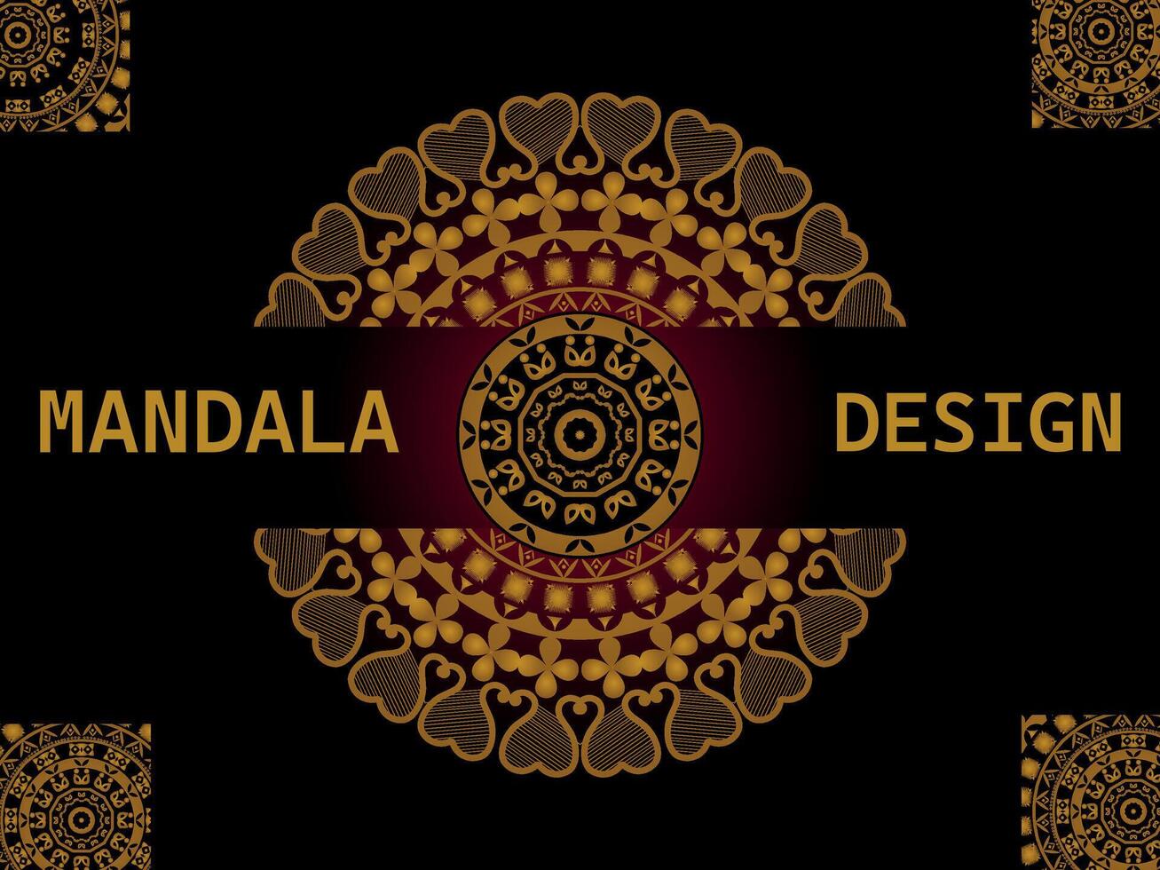 fundo de mandala decorativa de luxo criativo vetor