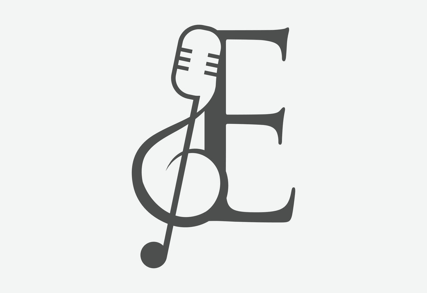 música ícone com último e logotipo Projeto criativo conceito vetor