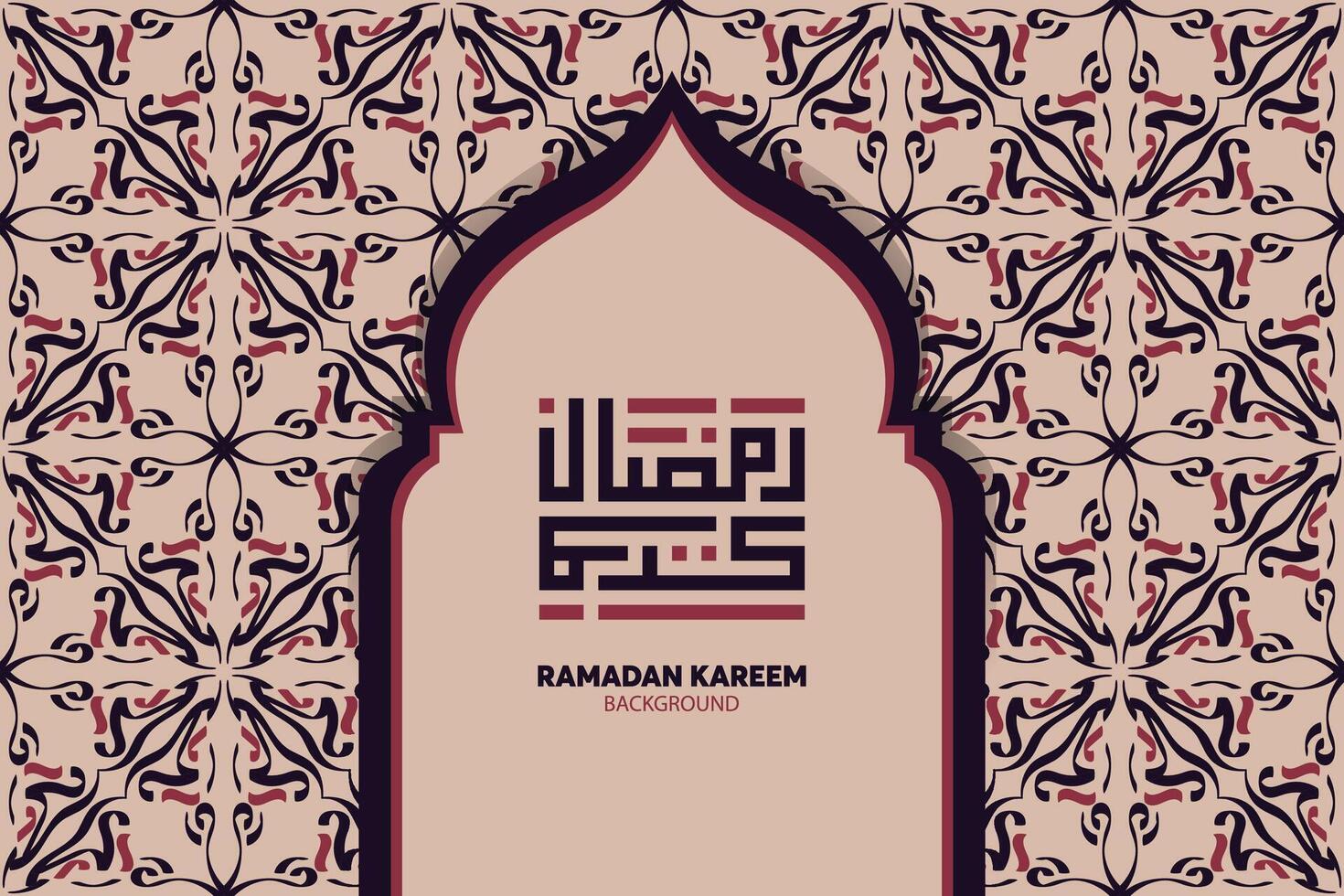 Ramadã kareem dentro árabe caligrafia cumprimento cartão, a árabe caligrafia significa, generoso Ramadã, vetor