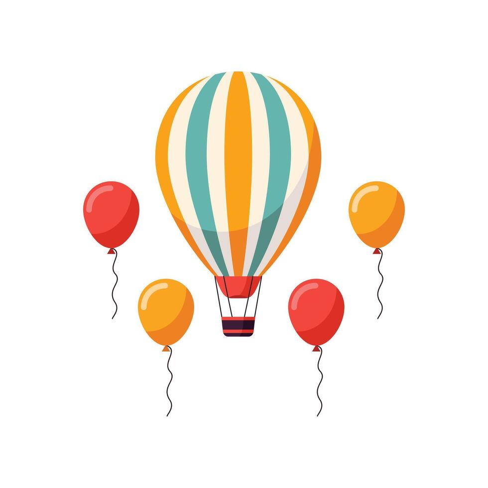 plano ilustração do Ação de graças parada balões para Ação de graças ilustração eles, isolado em uma branco fundo. vetor