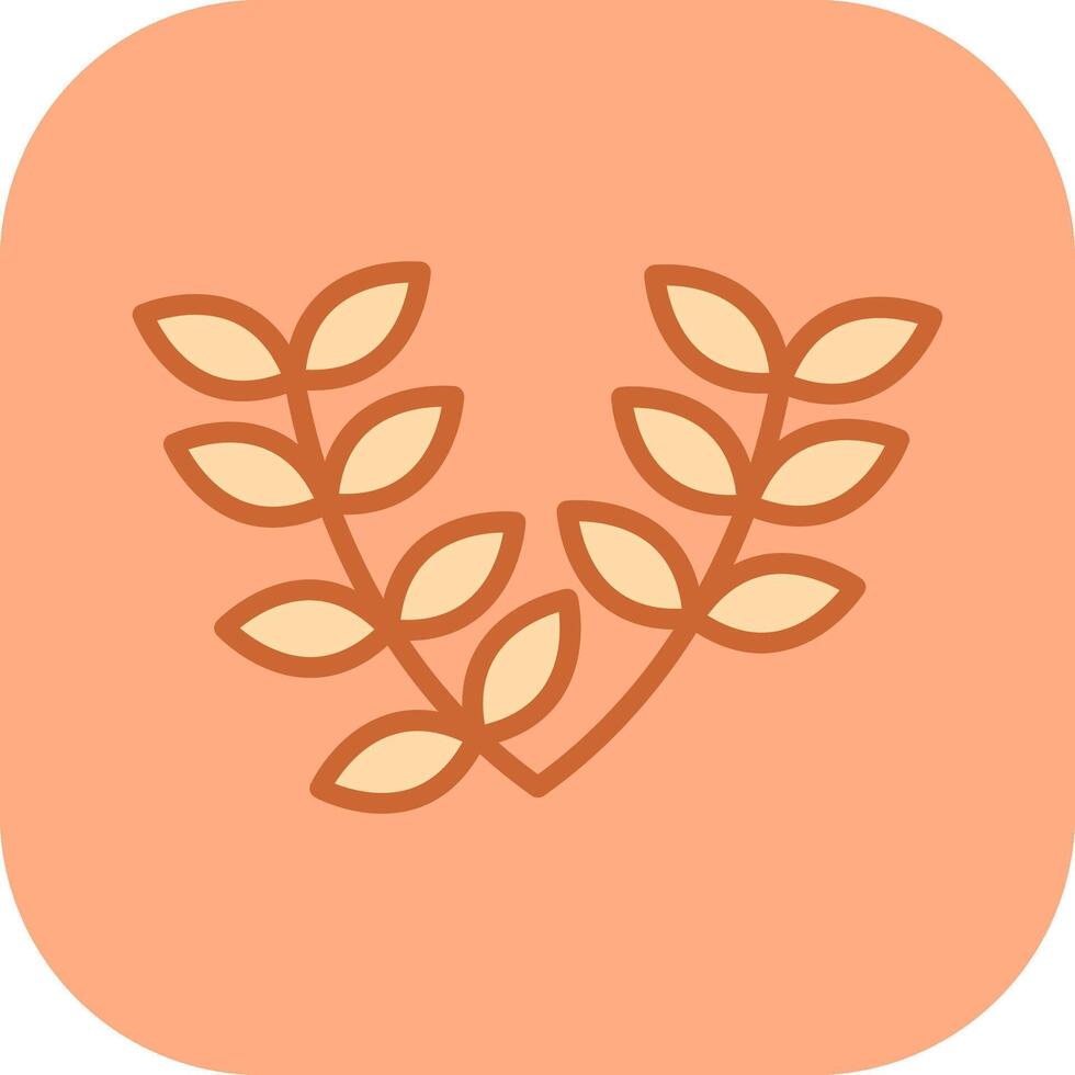 ícone de vetor de coroa de folhas