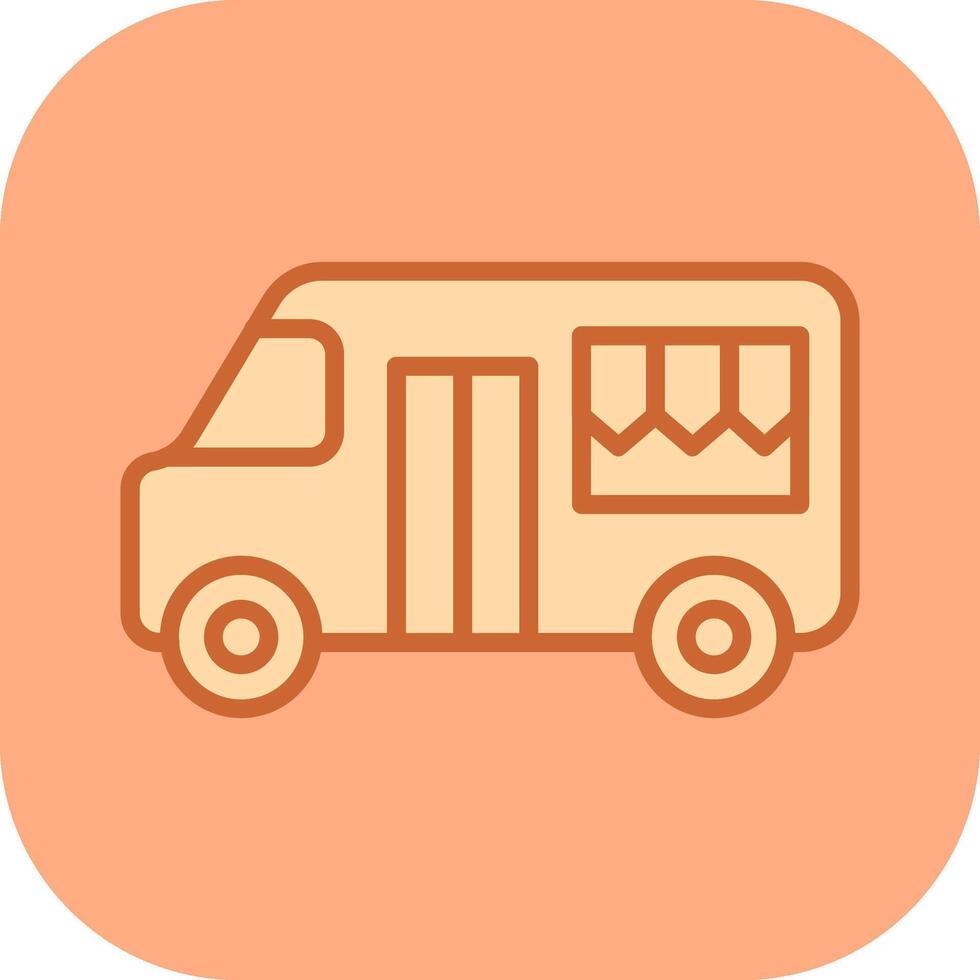 ícone de vetor de caminhão de fast food