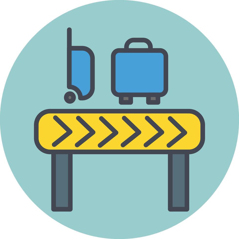 ícone de vetor de carrossel de bagagem