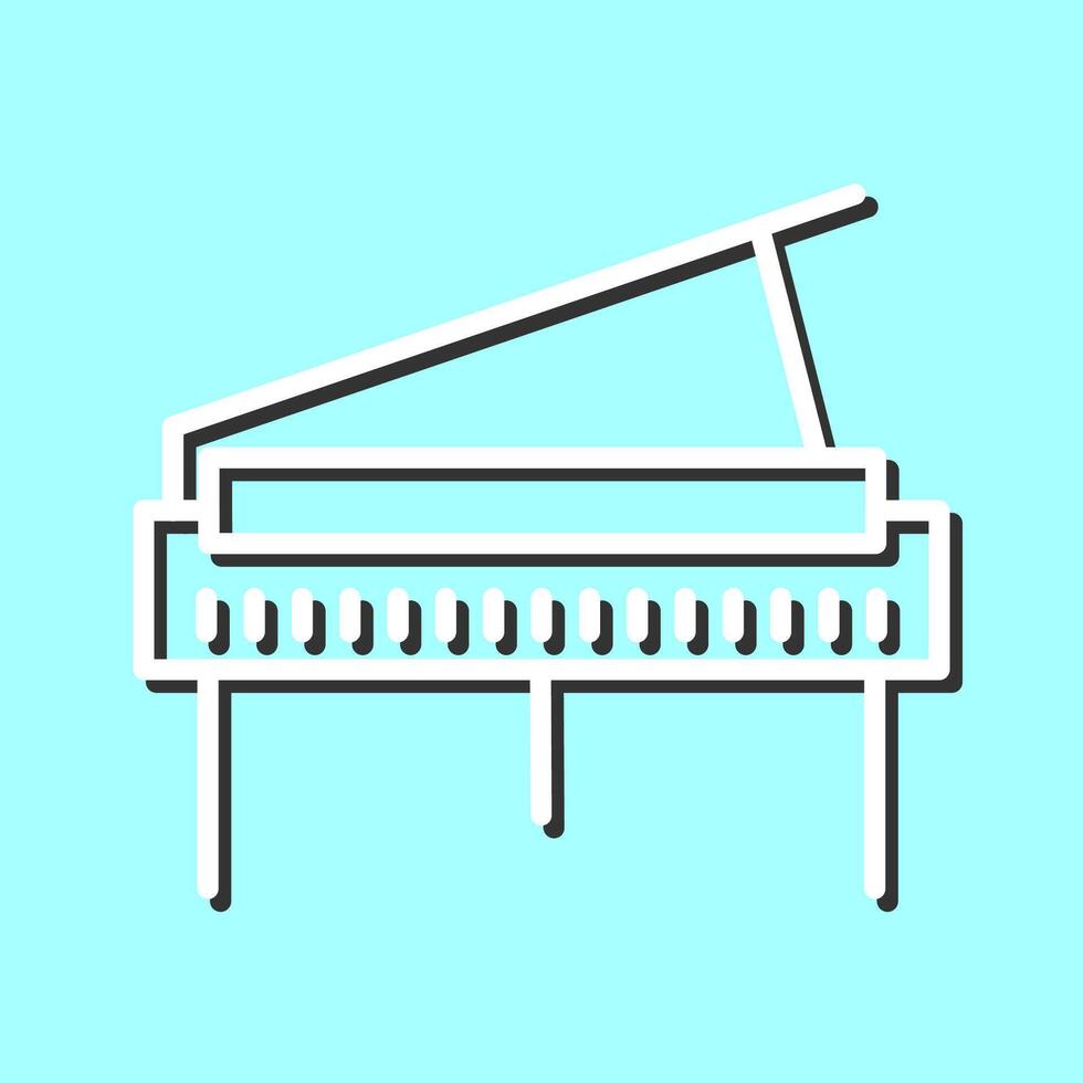 ícone de vetor de piano de cauda