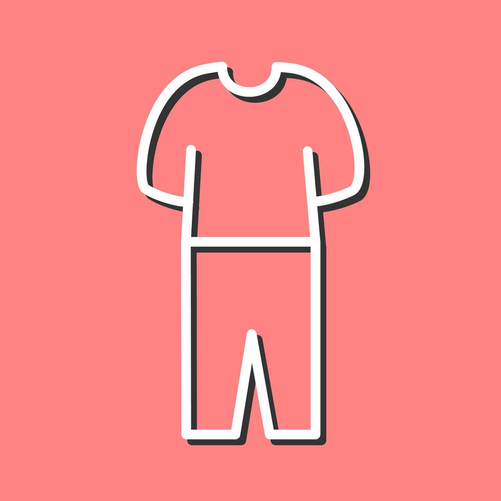 ícone de vetor de terno de pijama