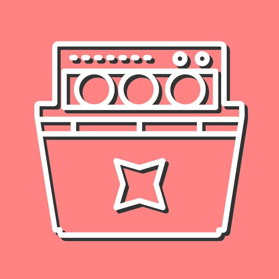 ícone de vetor de máquina de lavar louça