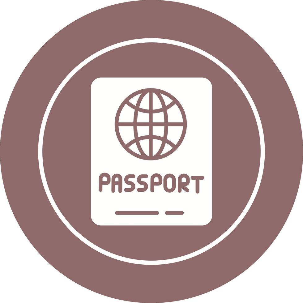 ícone de vetor de passaporte