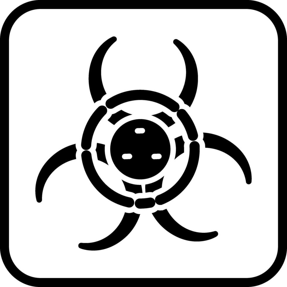 ícone de vetor de risco biológico