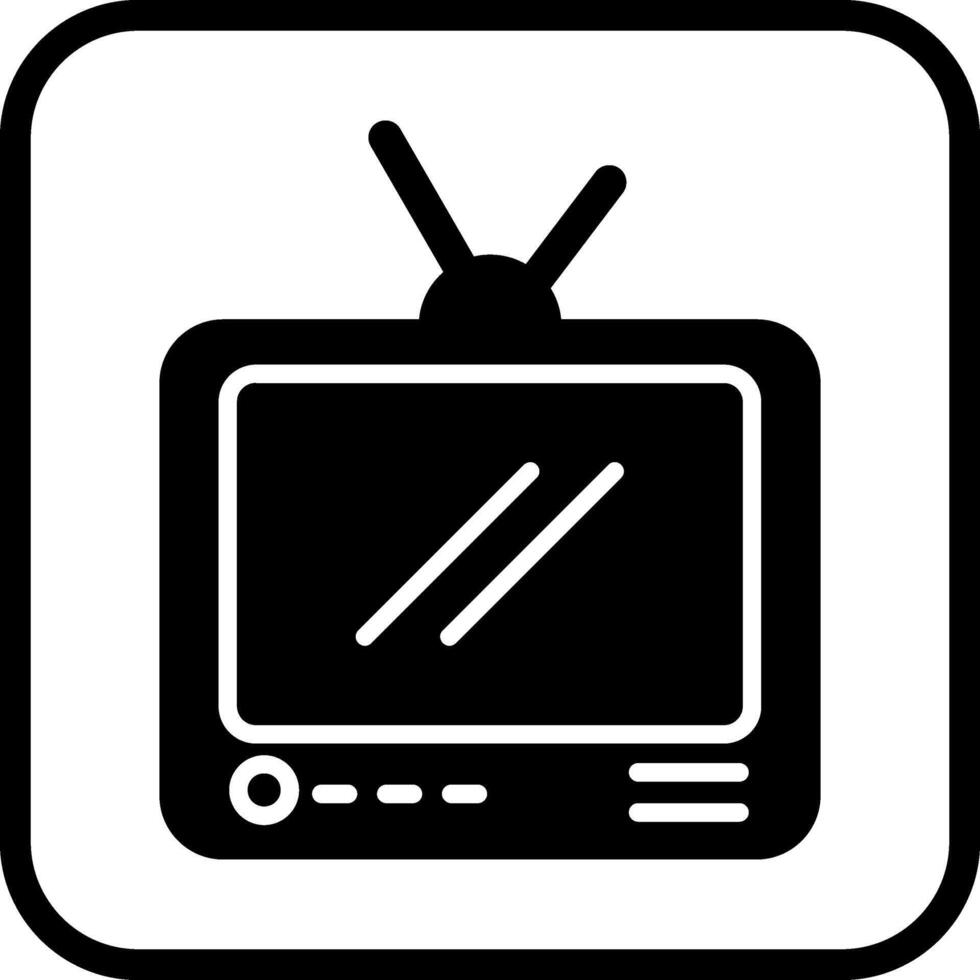 ícone de vetor de transmissão de televisão