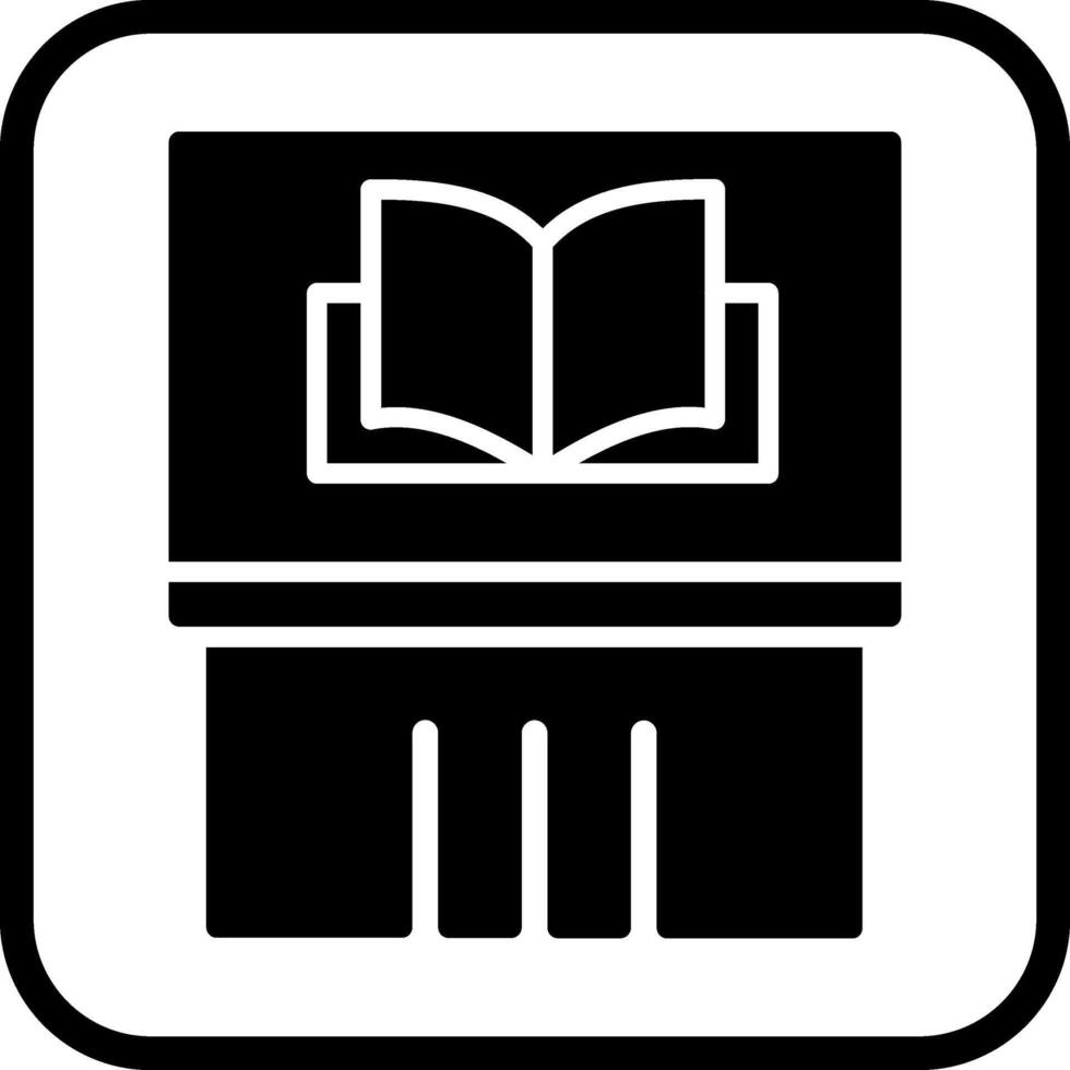 ícone de vetor de exibição de livro antigo