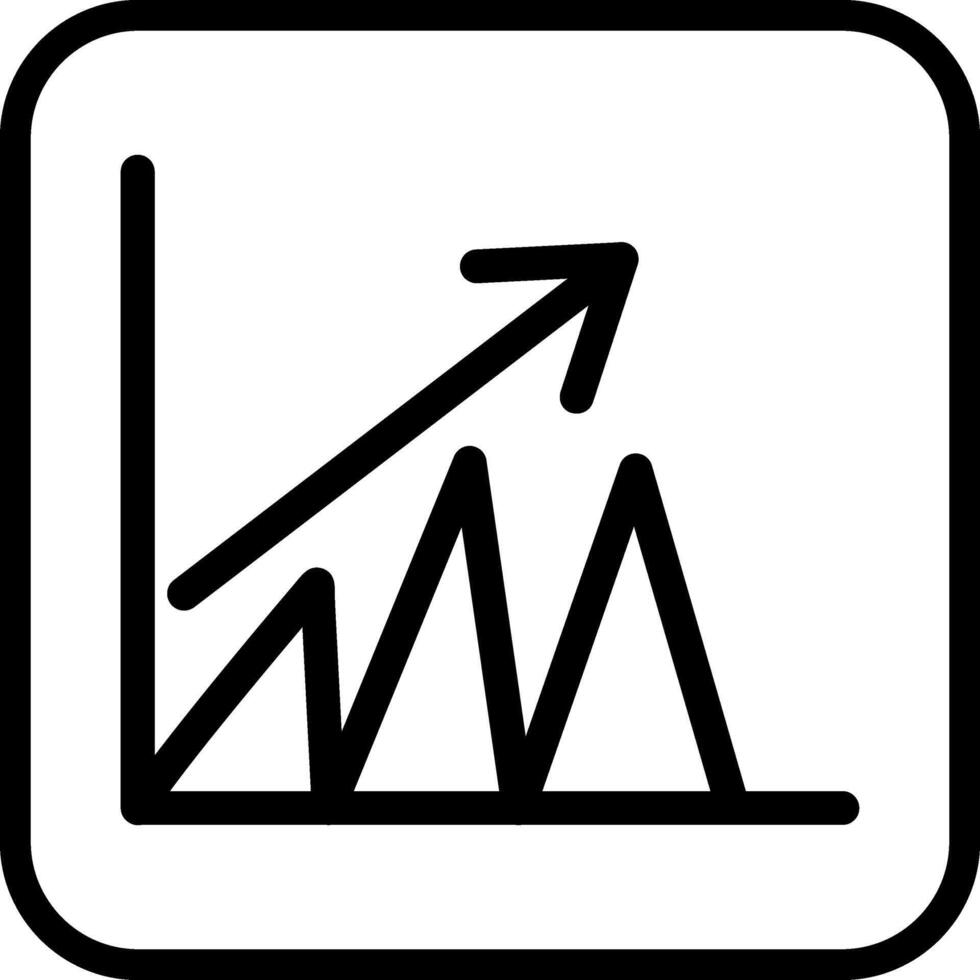 tendência no ícone do gráfico vetorial vetor