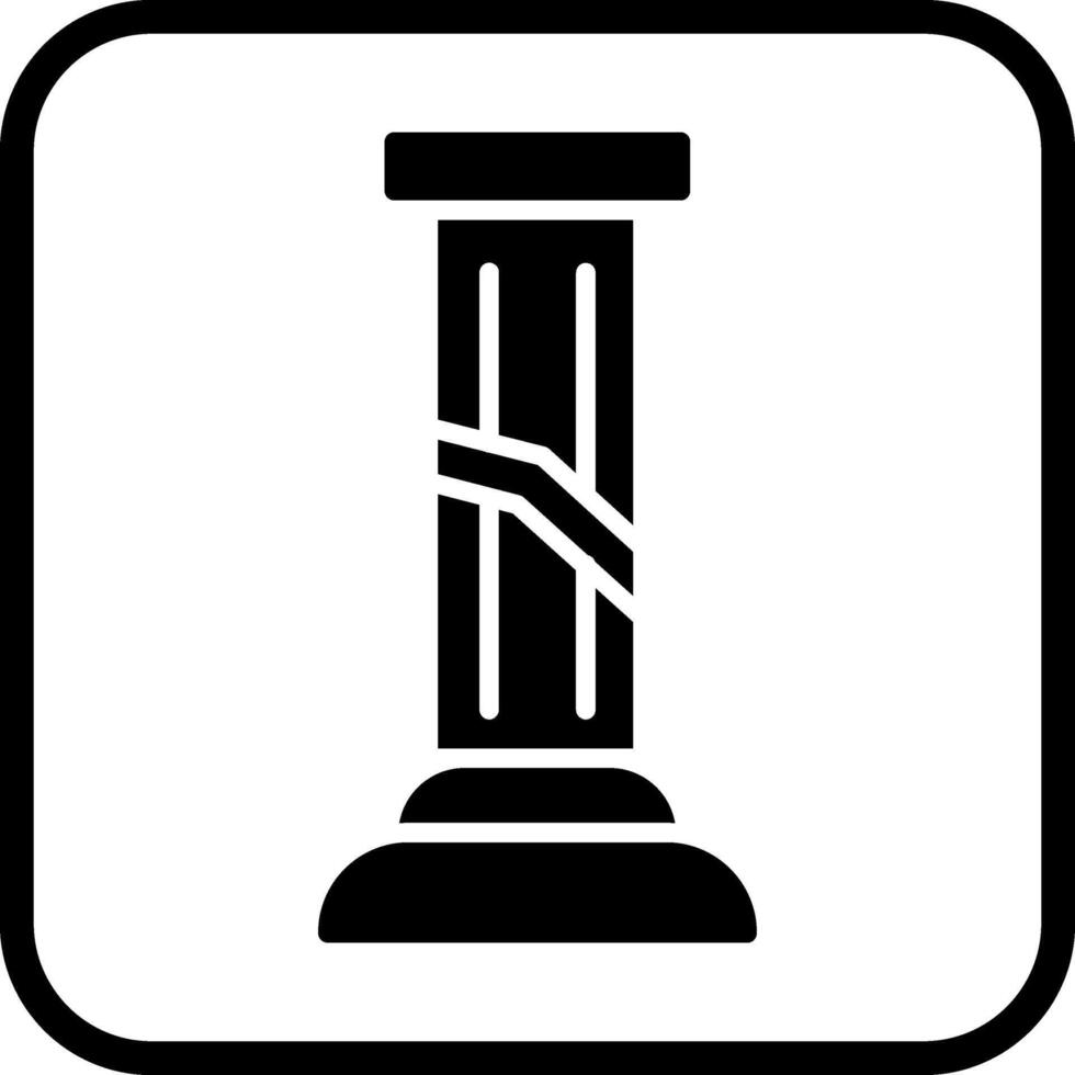 ícone de vetor de pilar quebrado