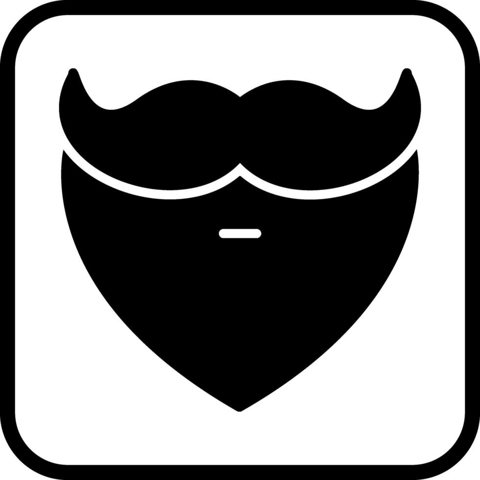 barba e bigode Eu vetor ícone