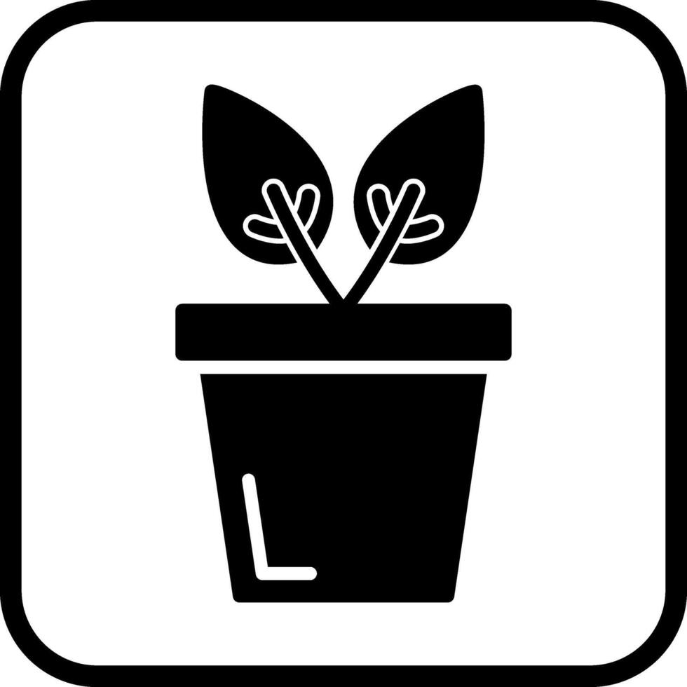 ícone de vetor de vaso de planta