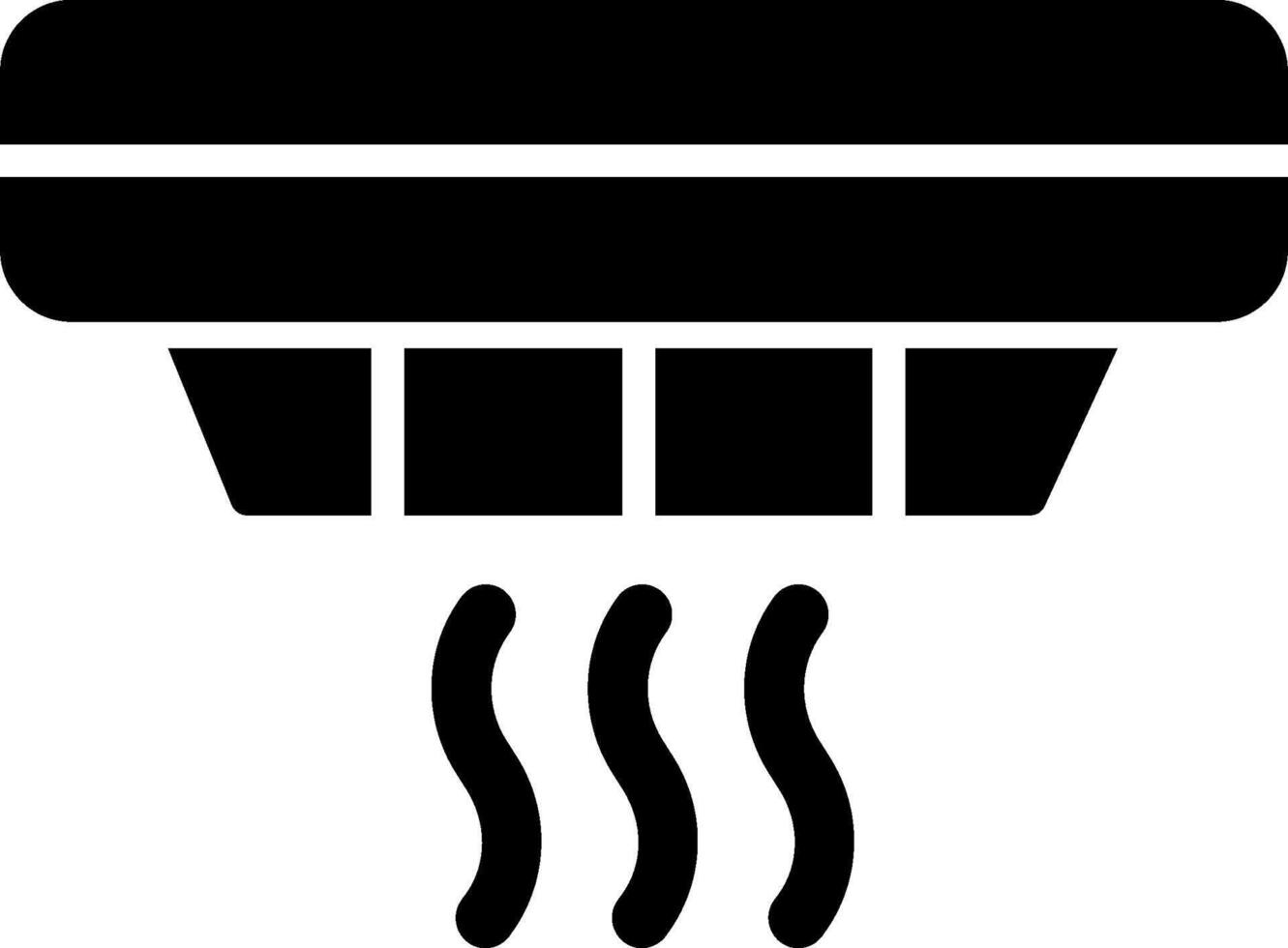 ícone de vetor de detector de fumaça