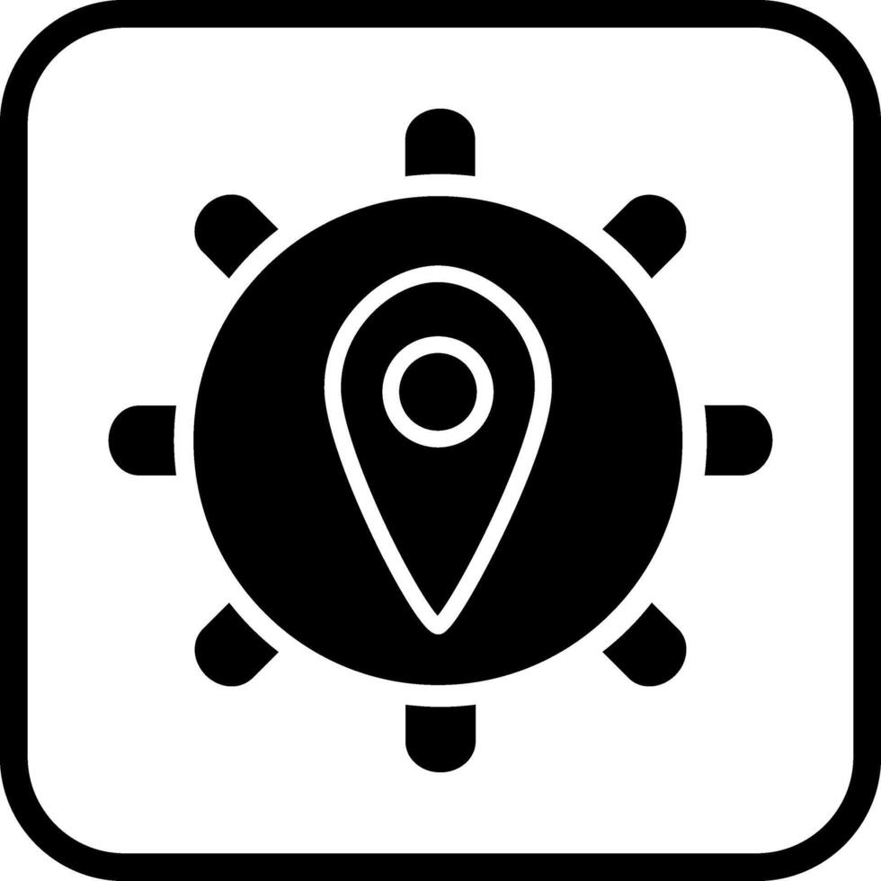 ícone de vetor de configurações de localização
