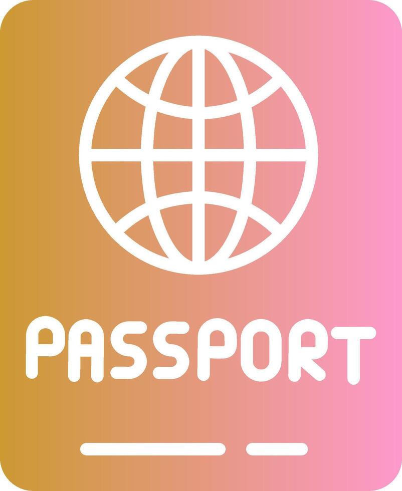 ícone de vetor de passaporte