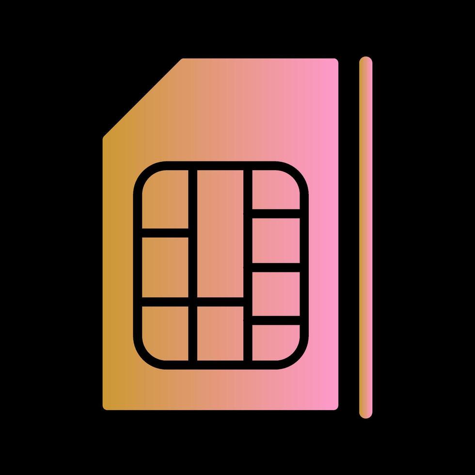 ícone de vetor de cartão SIM