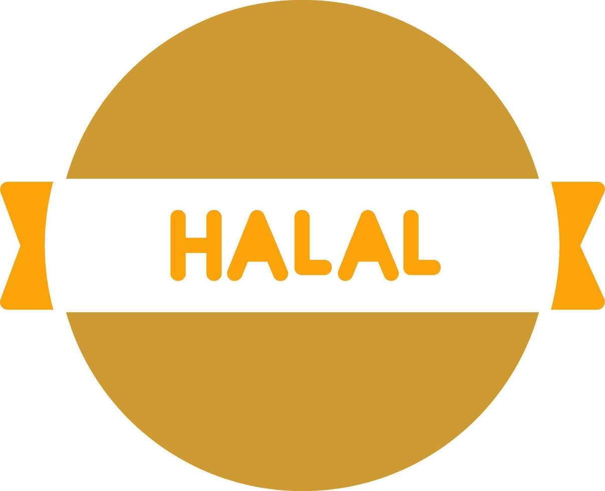 ícone de vetor de etiqueta halal