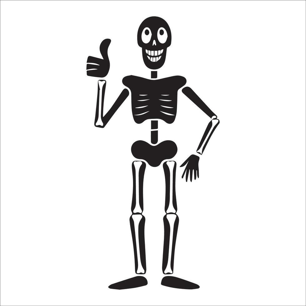 ai gerado humano esqueleto afirmativo ilustração vetor