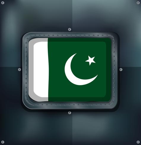Ícone do design para a bandeira do Paquistão vetor