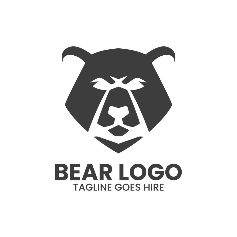modelo de logotipo de urso vetor