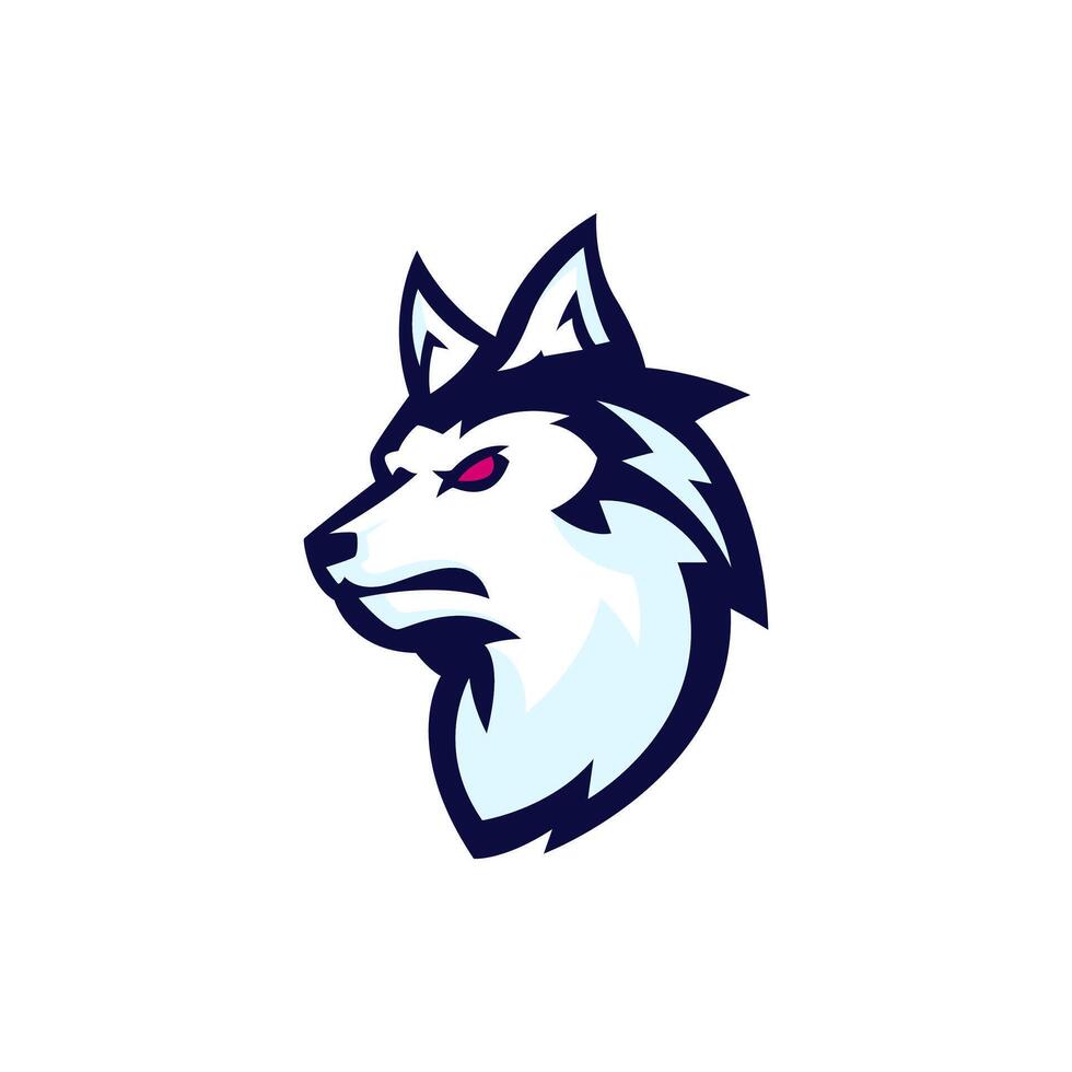 logotipo do esporte lobo vetor