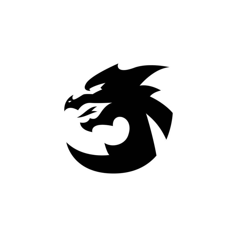 modelo de logotipo do dragão vetor