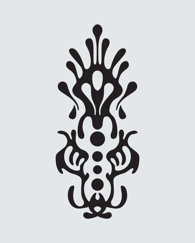 étnico símbolo logotipo vetor pola antigo forma objeto decorativo tatuagem arte impressão