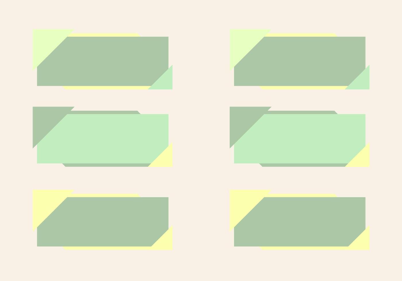 moderno abstrato vetor bandeira definir. plano geométrico formas do diferente cores e diferente estilo. modelo para rede ou impressão Projeto.