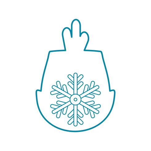 ícone de floco de neve de vetor